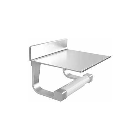 Toalettpapirholder med hylle for toalettpapir - Sølv -