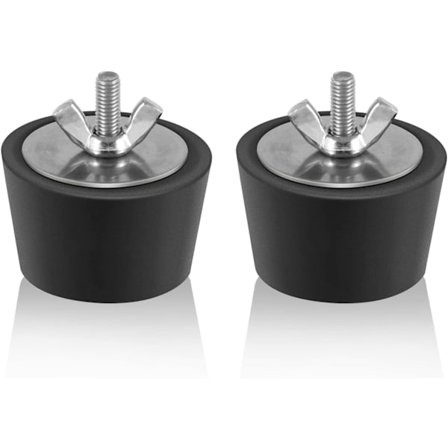 2 stk. vinterplugger for basseng 1,25-1,5 tommer / 32-38 mm svømmebassengplugg gummi vinterplugger med rustfritt stål vingeskrue for svømmebassenger 