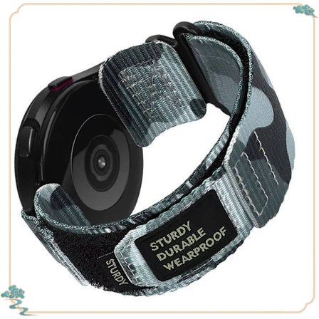 22mm 20mm Kamouflage Nylon Armband kompatibelt Samsung Galaxy Watch 7 6 5 4 40/44mm 6 Classic 43 47mm Armband kompatibelt Huawei Watch GT5 4Pro 