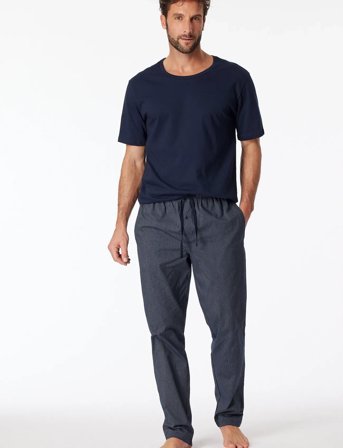 Schiesser Long Pants - Navy - L