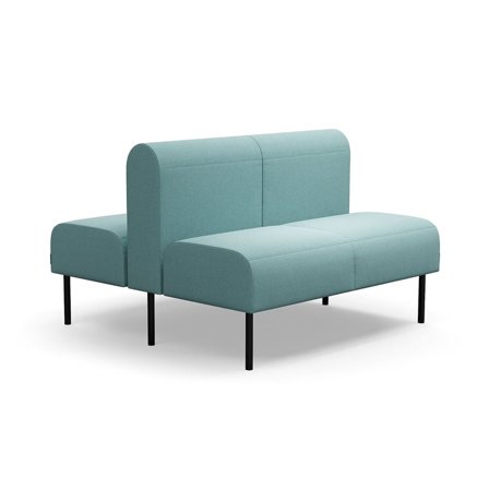 Modular sofa VARIETY, 2-seater, double, fabric Pod CS, turquoise