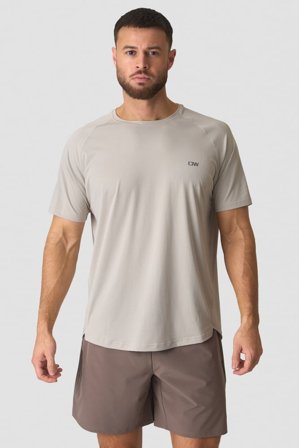 ICANIWILL - Stride Raglan T-shirt Cloudy Grey - Herre - ICIW