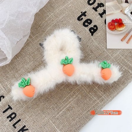 Hårklemme Plys Tegneserie Sød Hårklemme Temperament Haj Klemme---Gulerod