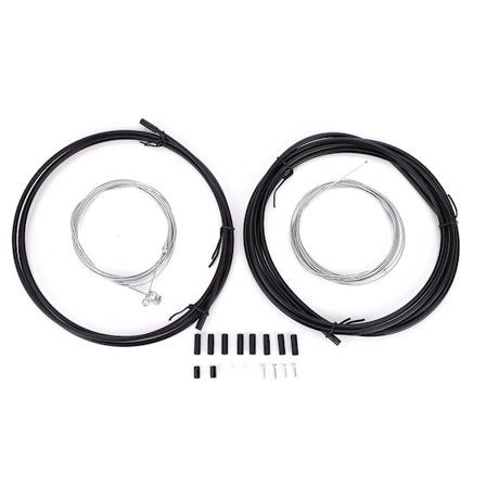 Sykkel Girbremsekabel Sykkelwirer for Landeveissykler og Terrengsykler Erstatningstilbehørsett (Svart)