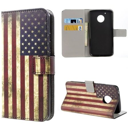 Plånboksfodral Moto G5 - Flagga USA