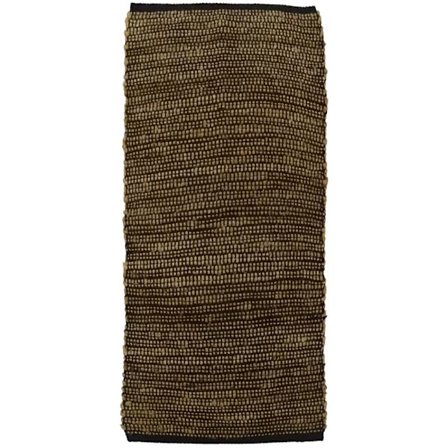 Juuttipuuvillainen käytävämatto, 70x150cm, beige/musta