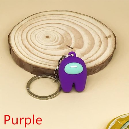 Among us Spel Nyckelringar LILA