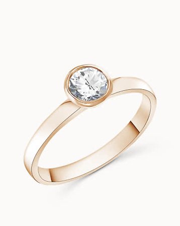 Diamantring Awa 18K Rose Gull Lab-dyrket Diamant 0.30 Carat - Forlovelsesringer & Gifteringer hos Vanbruun