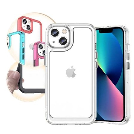 iPhone 15-fodral, genomskinligt TPU-telefonfodral