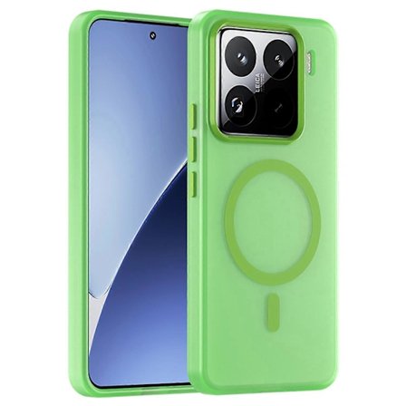 Til Xiaomi 15 Pro Cover Kompatibel med MagSafe TPU PC Slank Mat Gennemsigtig Telefon Cover -