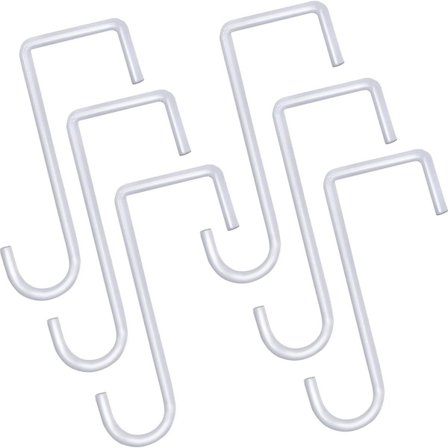 Pakke med 6 vinyl hæklede kroge med 2 x 6 bunde