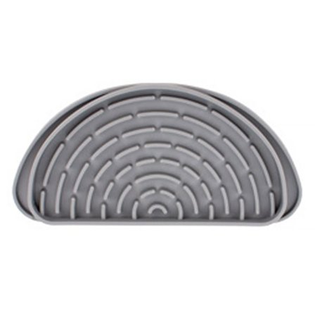 Silikondryppebrett for kjøleskapsvannbeholder, sprutbeskyttelse, dryppsamler, kjølebrett, underlag, hjemmekjøkkentilbehør Grå