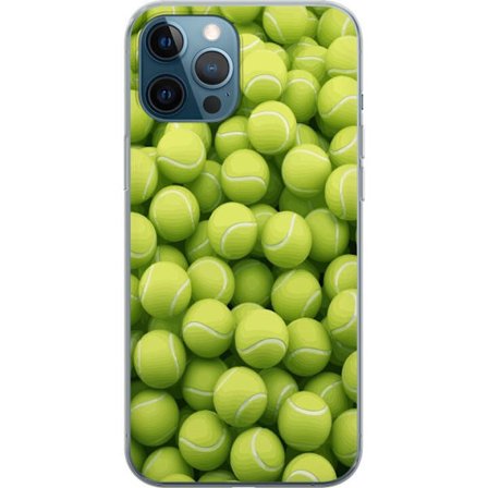Yhteensopiva Puhelinkuori Apple Apple iPhone 12 Pro Vihreiden tennispallojen kuvio korkealla tarkkuudella, urheilullinen motiivi toistettavalla tekstu