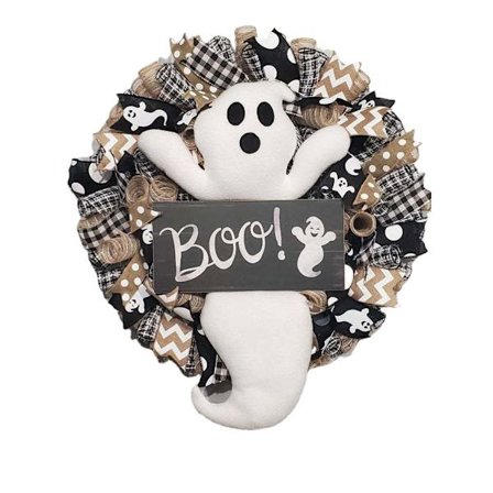 Halloween dekoration, Spøgelse Vægophæng Krans Dør Garland Halloween Fest Gårdhave Dekoration