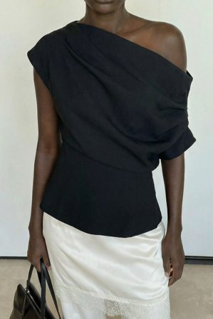 NA-KD Sculptural Scuba Top - Ærmeløse toppe - Sort - S