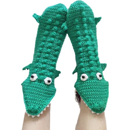 Hauskat eläinsukat naisille miehille luovat uutuus 3D-alligaattorisukat aikuisten funky hain neulesukat jouluun