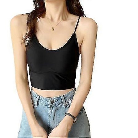 Stroppebher for kvinner, kryssende stropper cropped tanktopper
