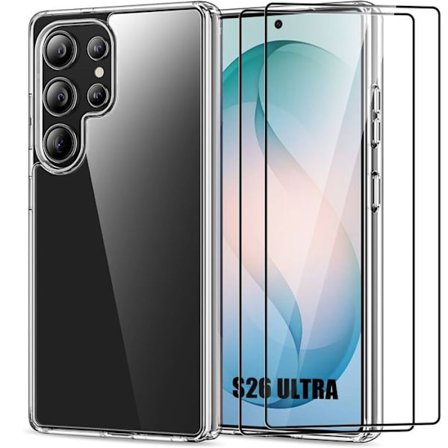 Siliconen Cover - BOOLING - til Samsung Galaxy S26 Ultra - Stødabsorberende Kradsikker - 2 Hærdede Glas