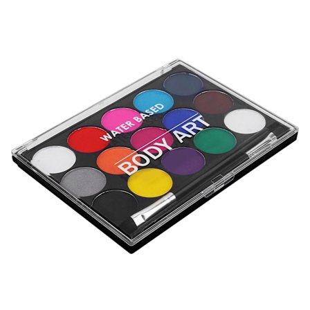 15 Färger Sminkset Ansikte Kropp Giftfri Vattenlöslig Målningsverktyg