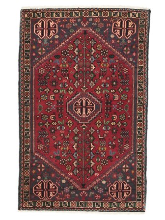 Abadeh Vloerkleed Oosters Donkerrood/Zwart (Wol, Perzië)