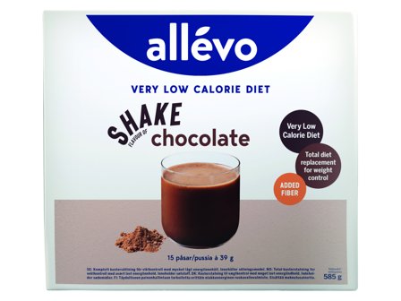 Allevo VLCD Shake Chocolate, 15x39 g