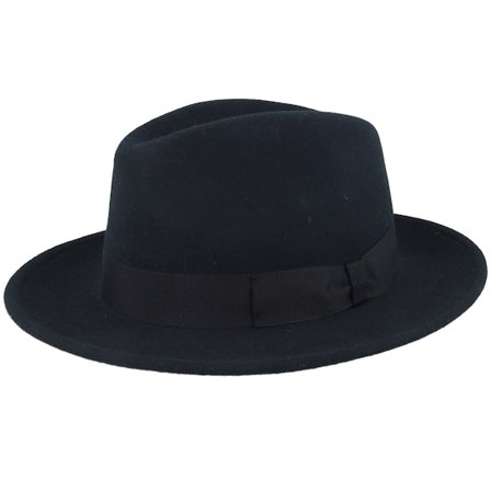 Wigéns - Black fedora Kapelusz - Classico 5 Hat Black Fedora @ Hatstore