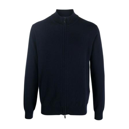Giorgio Armani Zip-Up Long-Sleeve Cardigan Blå, Herre Cardigans