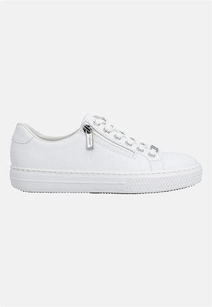 Rieker - Joggesko i skinn i hvit for damer i størrelse 41 - Cellbes