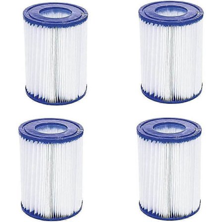 Poolfilter Typ 2, Lämplig För Bestway 58094 - Poolfilterpatron, Lätt Att Montera (4 Stycken) (Fww)