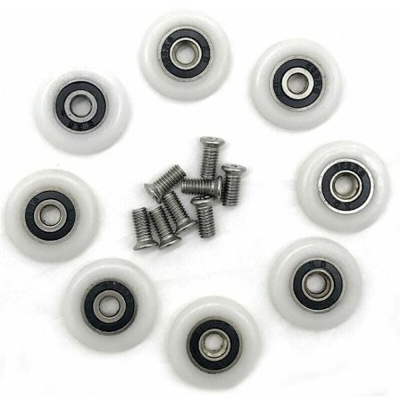 8 st högkvalitativa rullskivor för duschrum, högkvalitativ koppar