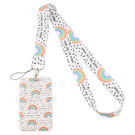 Boho Rainbow Halsband med Korthållare Set
