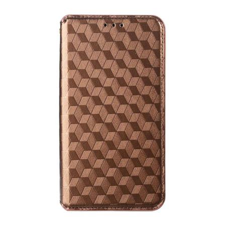 Läderfodral För Iphone Xs Max Brunt Magnetiskt Clamshell Med
