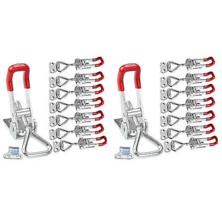 16-pakks trekklås med 360 pund kapasitet, justerbar hurtigutløserlås for dør