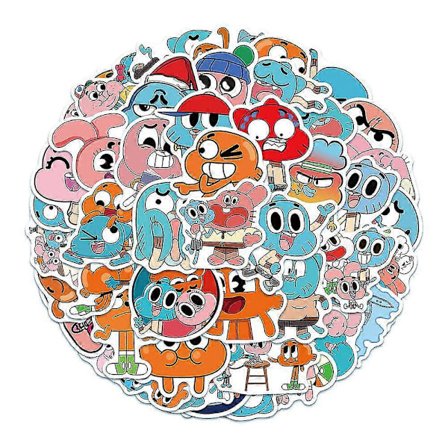 50 kpl/setti The Amazing World Of Gumball Koristeellisia Tarroja Kannettavan Tietokoneen Matkatavaroihin Puhelimeen Polkupyörään Rullalautaan
