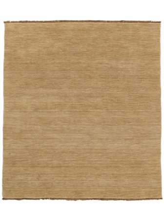 Tappeto Di Lana Monocromatico Handloom Fringes Beige
