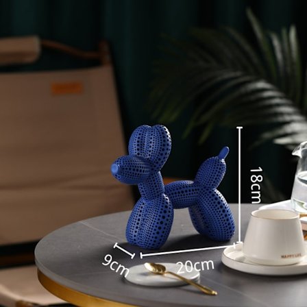 Yaya Kusama Ballonghund Staty Polka Dot Konst Ballonghund Skulptur Djurfigur Dekoration Kontor Hem Inredning