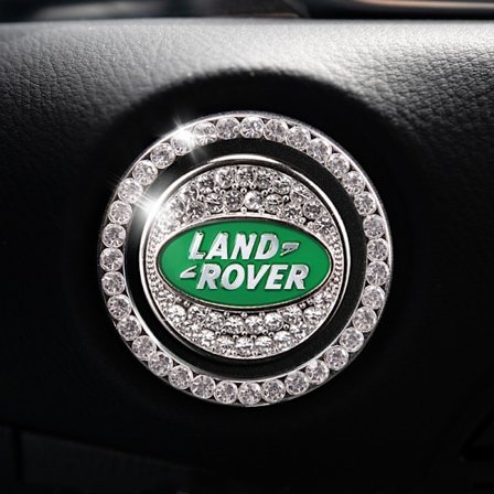 Tryck på startknappen, motorstartstopp tändningsknapp logotyp klistermärke, [Land Rover] (fyra pack)