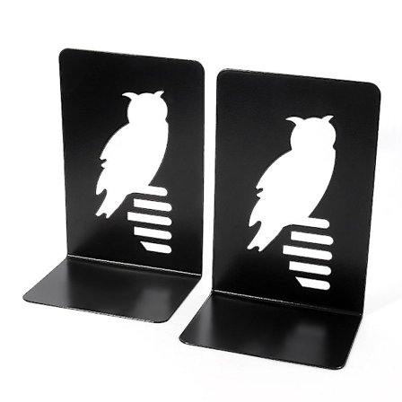 Bokstøttesett med 2 Ugle (svart)