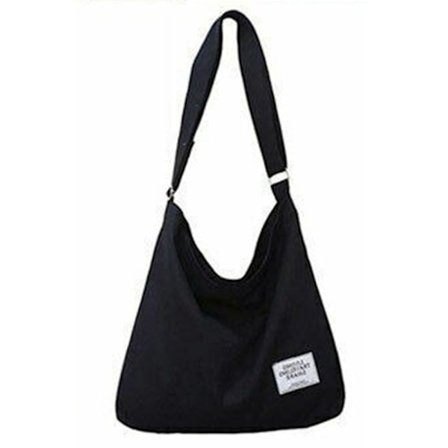 Olkalaukku, olkalaukku naisille, kangas Messenger MUSTA - pikalähetys_sai