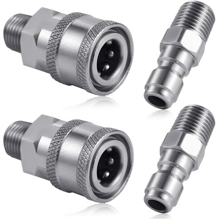 Kappaleet Painepesurin Liitin, NPT 1/4 Tuumaa Ruostumaton Teräs Uros-Naaras Pikaliitin (Ulkokierre)