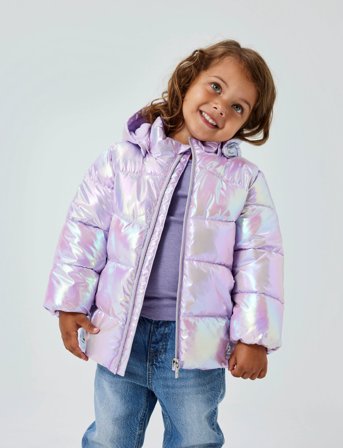 name it Nmfmolina Jacket Shiny - Purple - 80