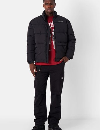 SIXTH JUNE Back Printed Reg Downjacket - Black - L