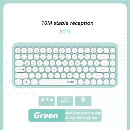 308I Trådlöst Tangentbord 18/84 Tangenter Runda Tangenthattar Bluetooth Tangentbord Portabelt 2.4GHz Numeriskt Tangentbord