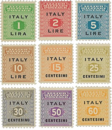 Italien, region Sicilien 1943 - MICHEL 1-9 postfrisk - Postfrisk sæt