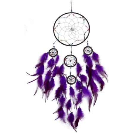 IG Stor Dr mf ngare Macrame Boho V ggh ngande Dekor V vd Lila
