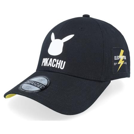 Difuzed - Musta adjustable Lippis - Pokémon Pikachu Black Adjustable @ Hatstore