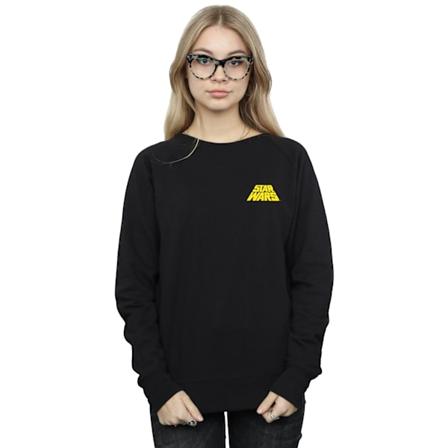 Star Wars Dam/Damer A New Hope Opening Crawl Badge Sweatshirt Black S