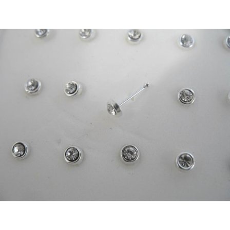 1 st. Näspiercing i 925 sterling silver med Infattad 2 mm. CZ