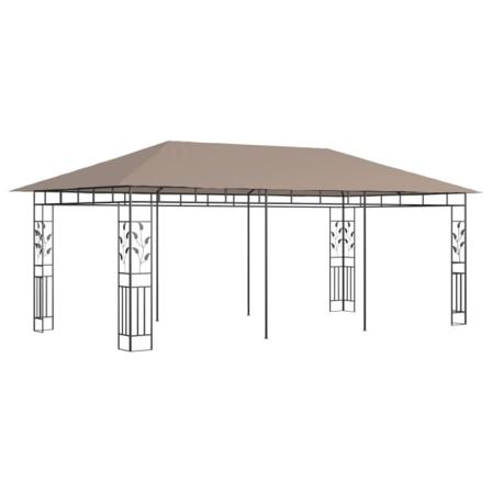 Vidaxl Paviljong Med Myggnät 6x3x2,73 M Taupe 180 G/m² Taupe