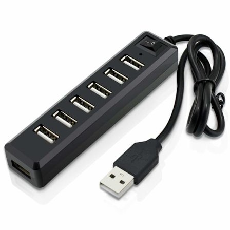7 porte USB Hub-udvidelse med høj hastighed til PS3, Xbox, Wii, PC, MAC, bærbar computer, NoteBook, Mac Book, NetBook, tablet, fane